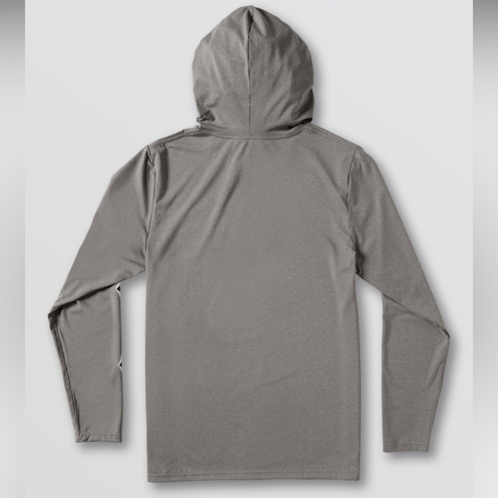 Volcom Stone Tech UV Protection Hoodie Gray Small Lightweight Sweatshirt - Picture 5 of 10